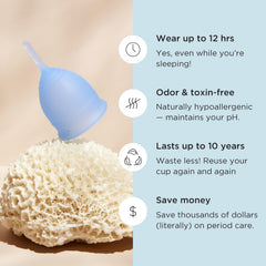 USA made Saalt menstrual cup packaging