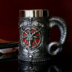 Sabbatic Goat Pentagram mug exterior resin with 304 stainless steel lining