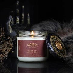 Sacred White Sage and Lavender candle with gift box