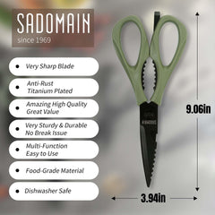 Free knife sharpener included with SADOMAIN All Purpose scissors