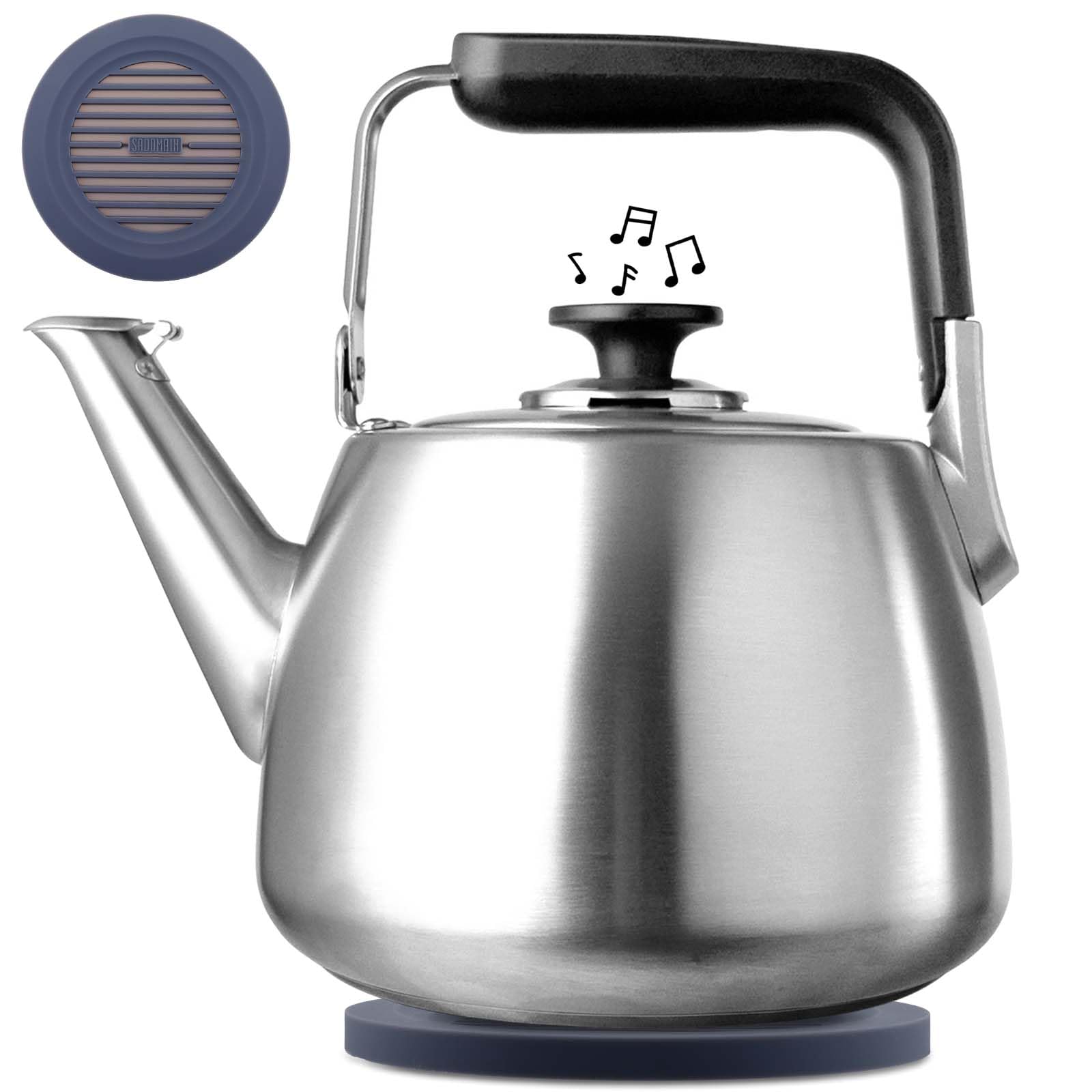 SADOMAIN Tea Kettle 2.3 qt capacity with thick 18/8 stainless steel body