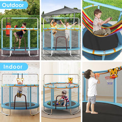 indoor outdoor use trampoline with safety pad