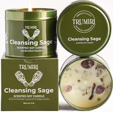 Sage candle cleansing house negative energy smudge kit product image