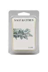 Sage & Citrus soy wax melt with six cubes in a 2.5 oz pack