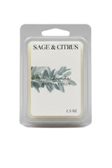 Sage & Citrus soy wax melt with six cubes in a 2.5 oz pack
