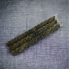 Herbal banishing ritual candles for altar