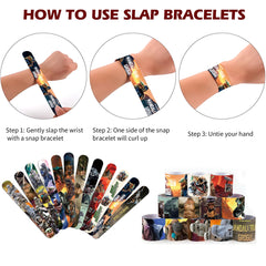Grogu Slap Bracelets 12 unique designs 8.6 by 1.2 inches