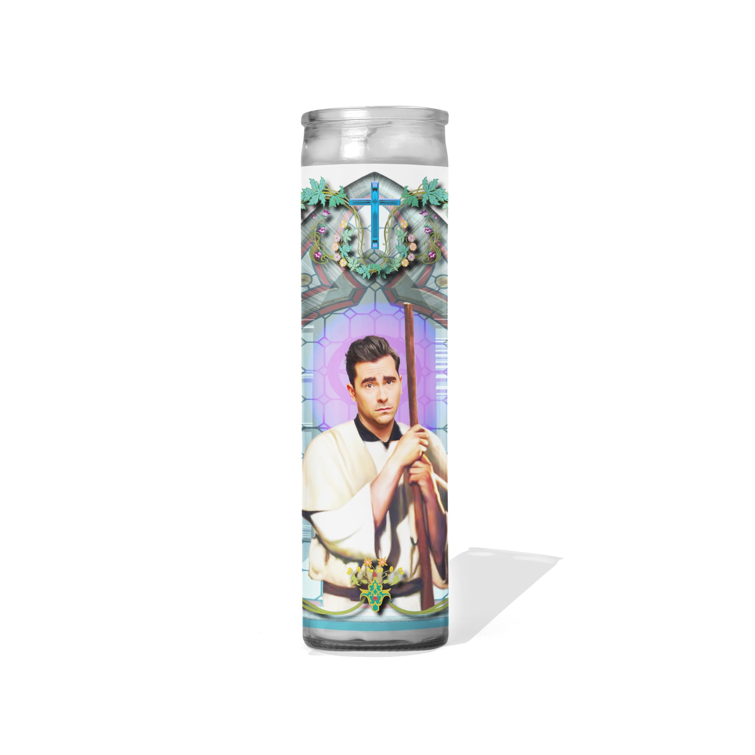 Saint David Patron Saint of Ew unscented glass prayer candle