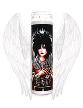 Saint Gothess post punk Prayer Candle on 8 inch glass jar altar candle