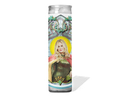 Saint Jennifer Coolidge Celebrity Prayer Candle unscented 8 inch glass votive