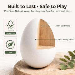 Three green wooden eggs SallyFashion nesting eggs set