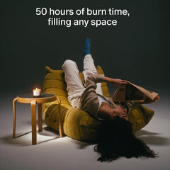 8.5 oz SALT & STONE candle with glass jar for home use