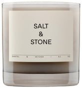 SALT & STONE Santal & Vetiver scented candle 8.5 oz glass jar with cotton wick