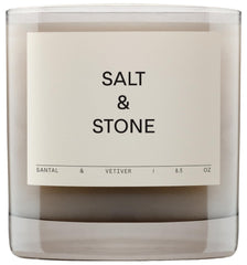 SALT & STONE Santal & Vetiver scented candle 8.5 oz glass jar with cotton wick