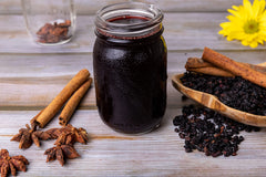 Wild harvested organic elderberries in bulk pack