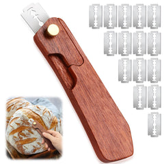 Samest bread lame dough scoring tool with black walnut handle
