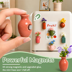 Samlior mini ceramic vase magnets decorative shapes and colors