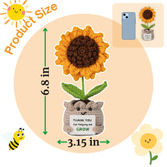 Sunflower crochet doll handmade gift for Mom product display