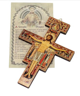 6 inch San Damiano Crucifix Cross olive wood from Assisi