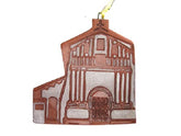 San Francisco de Asis Mission Ornament handmade terra-cotta