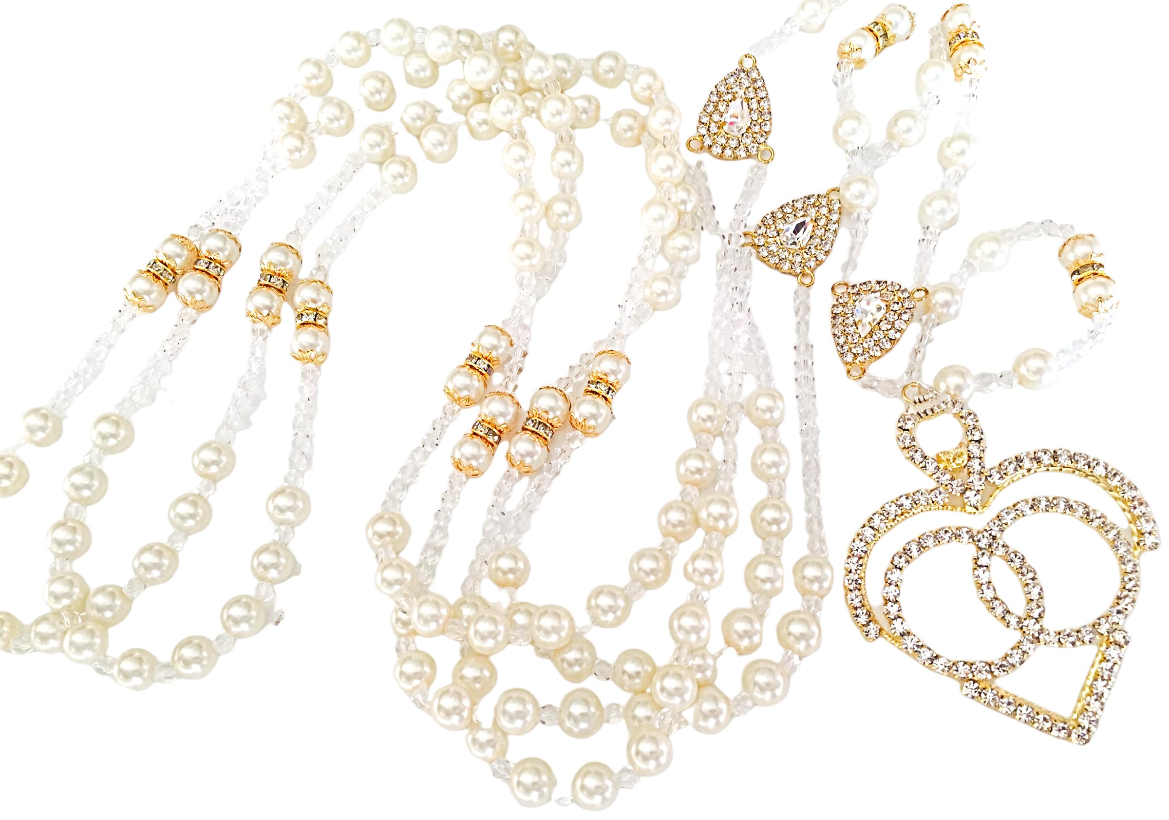 San Joaquin Creations non-catholic wedding lasso ivory pearls