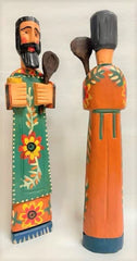 Guatemala handcarved wooden kitchen saint by Altiplano 15 inch tall
