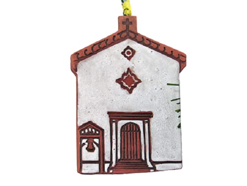 San Rafael Arcangel California Mission ornament terra cotta clay 4 inch