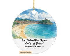 San Sebastián Christmas ornament La Concha Beach design
