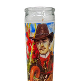 San Simón vela de rezos 14 oz vaso grande blanca sin esencia