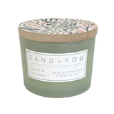 Sand + Fog scented candle Sage & Sea Salt 12oz in sage green jar