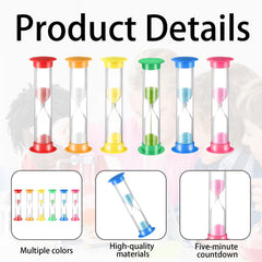 Pink 5 minute sand timer 1 x 3.43 inches 30-pack