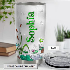 SANDJEST frog tumbler 30oz with lid