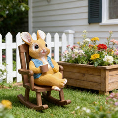 close up of detailed facial features on resin bunny