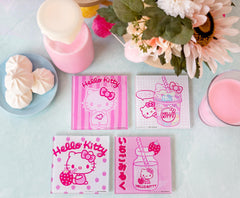 Hello Kitty boba tea design coaster