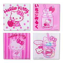 Hello Kitty strawberry milk glass coaster design strawberry