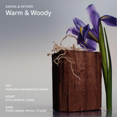 Long burn candle up to 50 hours SALT & STONE Santal & Vetiver