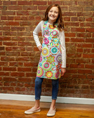 Colorful medallion print 100 percent cotton apron