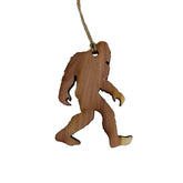 Sasquatch Bigfoot raw cedar ornament 2.5x3.5in front view