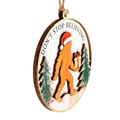 Sasquatch Gift handcrafted wooden ornament engraving
