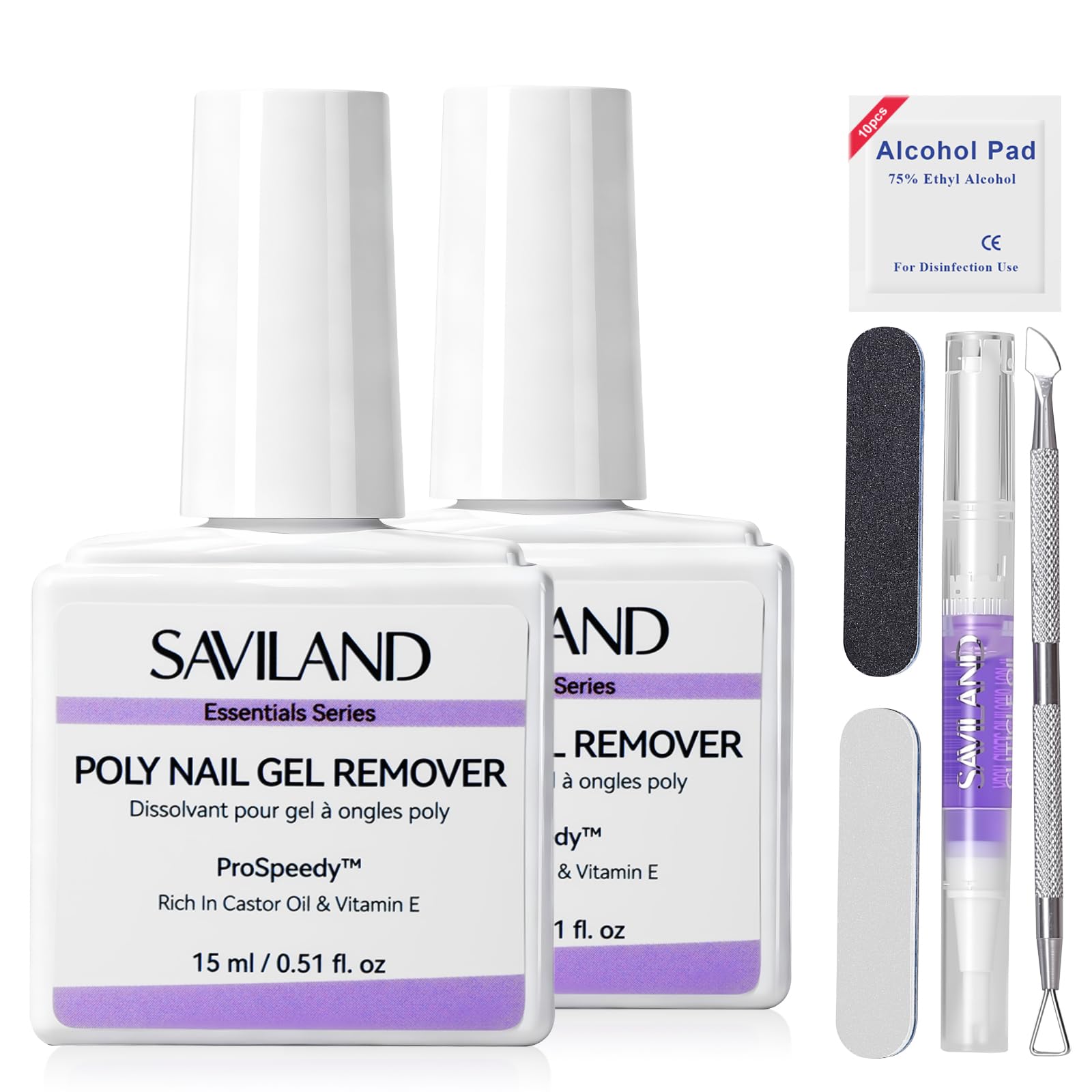 SAVILAND Poly Gel Nail Remover Kit packaging