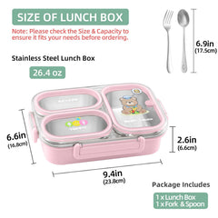 Leak-proof lunch box with silicone seals pink lid