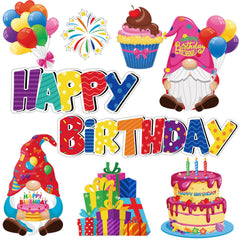 Saysurey birthday magnets gnomes on fridge