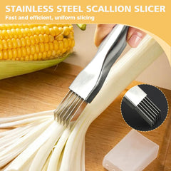 Scallion shredder tool with six blades