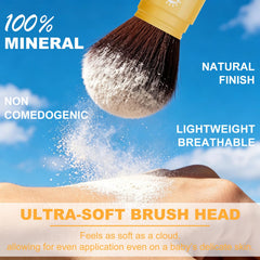 Built-in brush applicator on Scarman powder