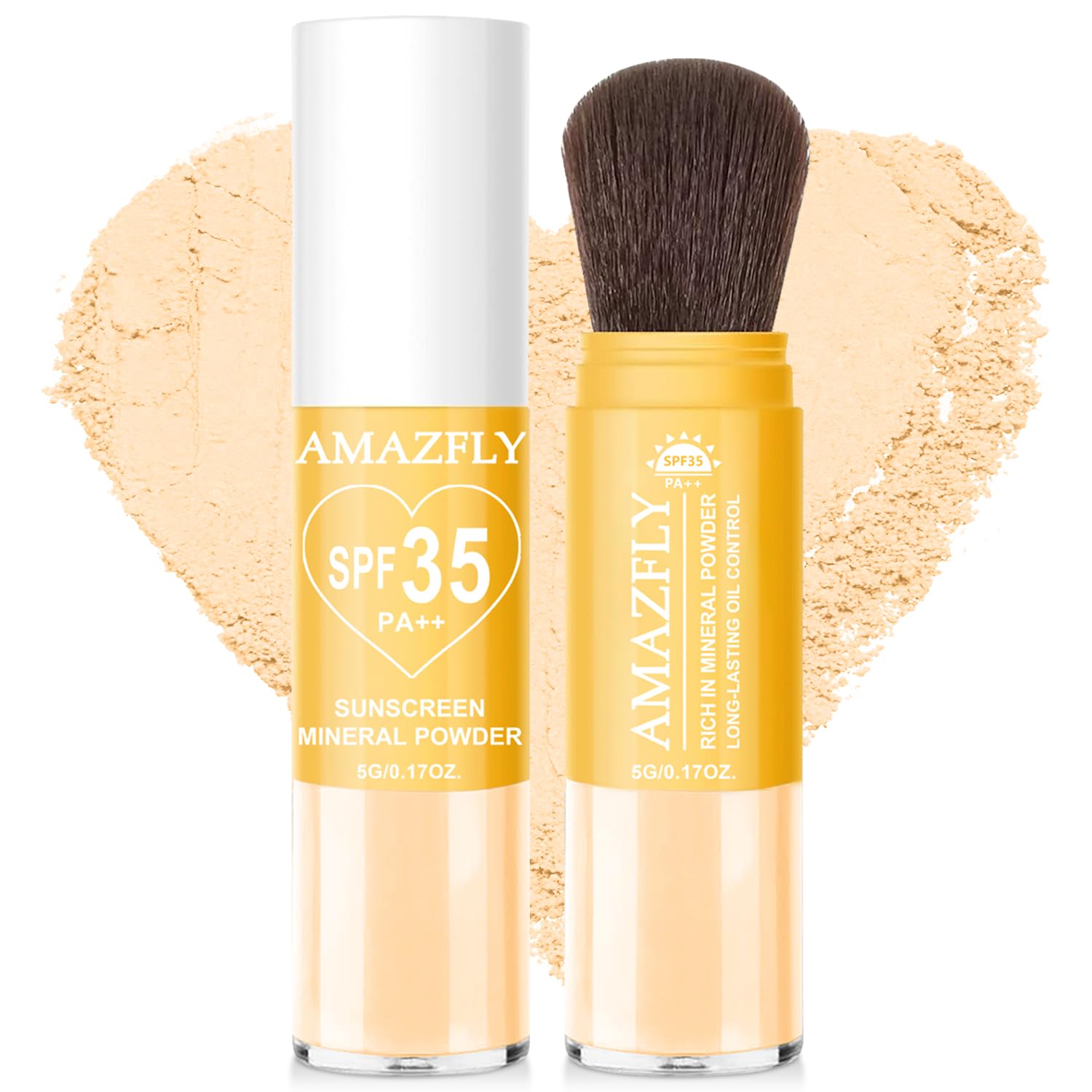 Scarman mineral sunscreen setting powder texture close up