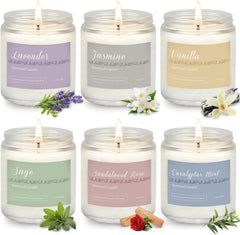 Scented Candles Gift Set for Women 6-Pack packaging