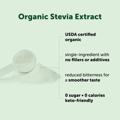 scoop included for precise measurement stevia powder