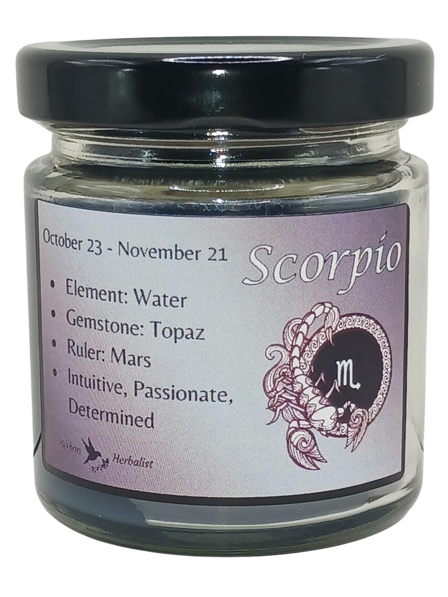 SCORPIO Zodiac Soy Wax Candle 4oz jar