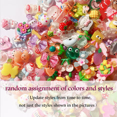 Random color and style resin embellishments suitable for crafts