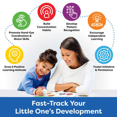 Screen-free educational toy focusing on memory and problem solving